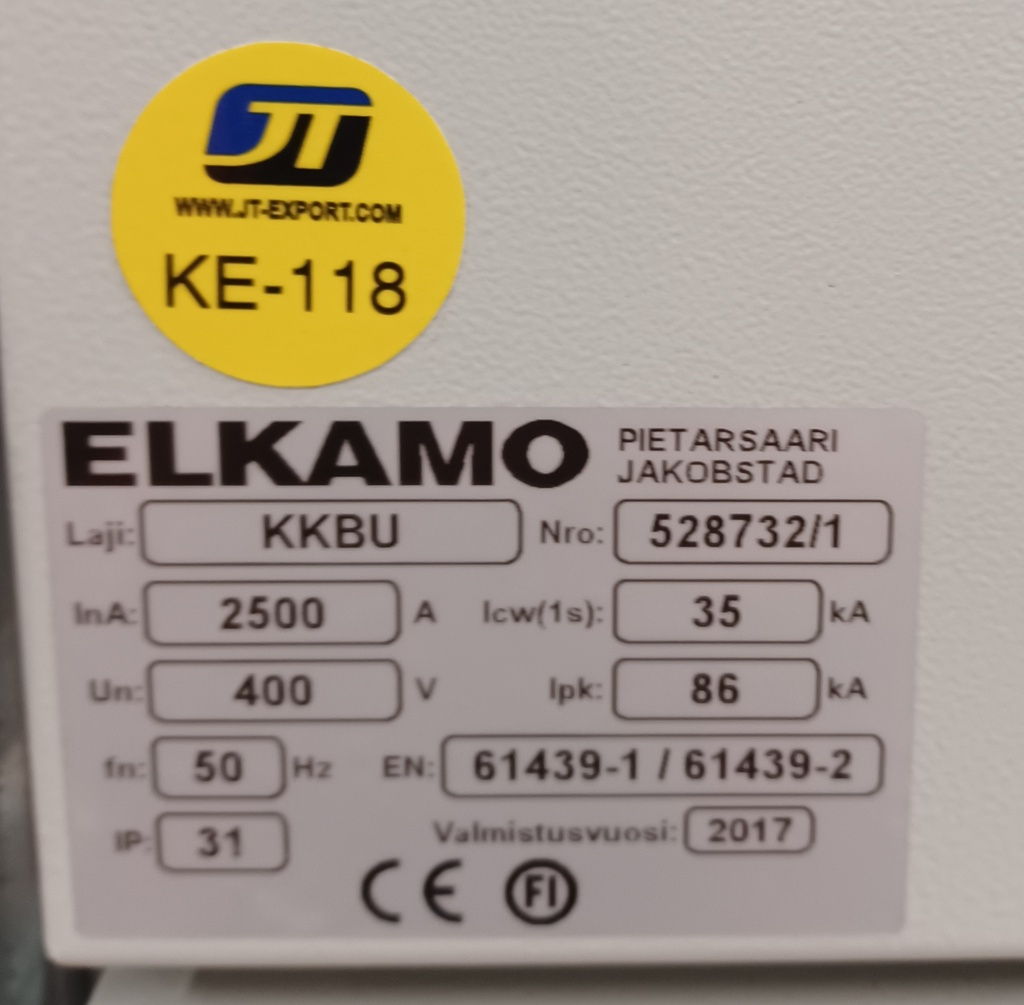 2500A 400V Icw 35kA Elkamo pääkeskus