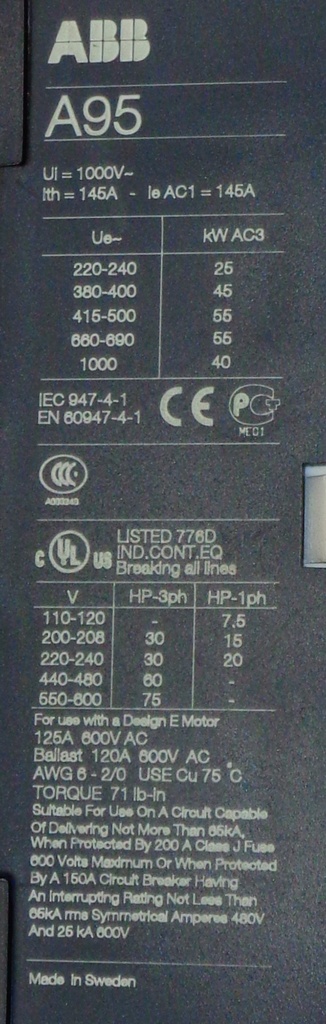 ABB A95-30 kilpikuva