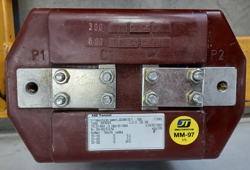 Virtamuuntaja ABB KOFA24F2 300-600/5/5A 0.2/0.5/5P10