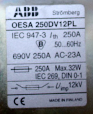 ABB OESA 250 DV12PL
