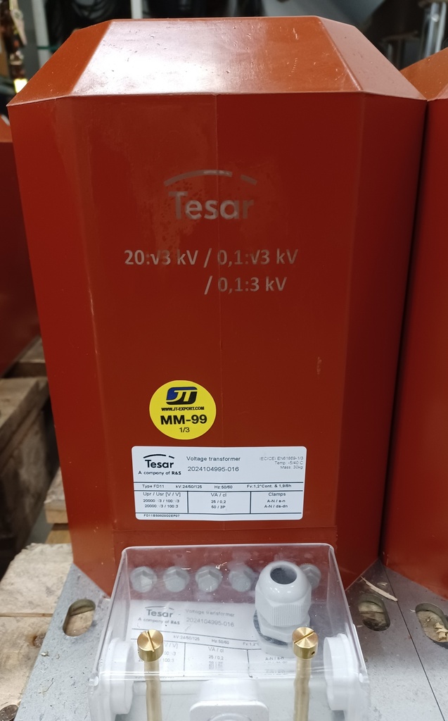 Jännitemuuntaja Tesar FD11 20000:V3/100:V3/100:3 25VA cl 0,2; 50VA