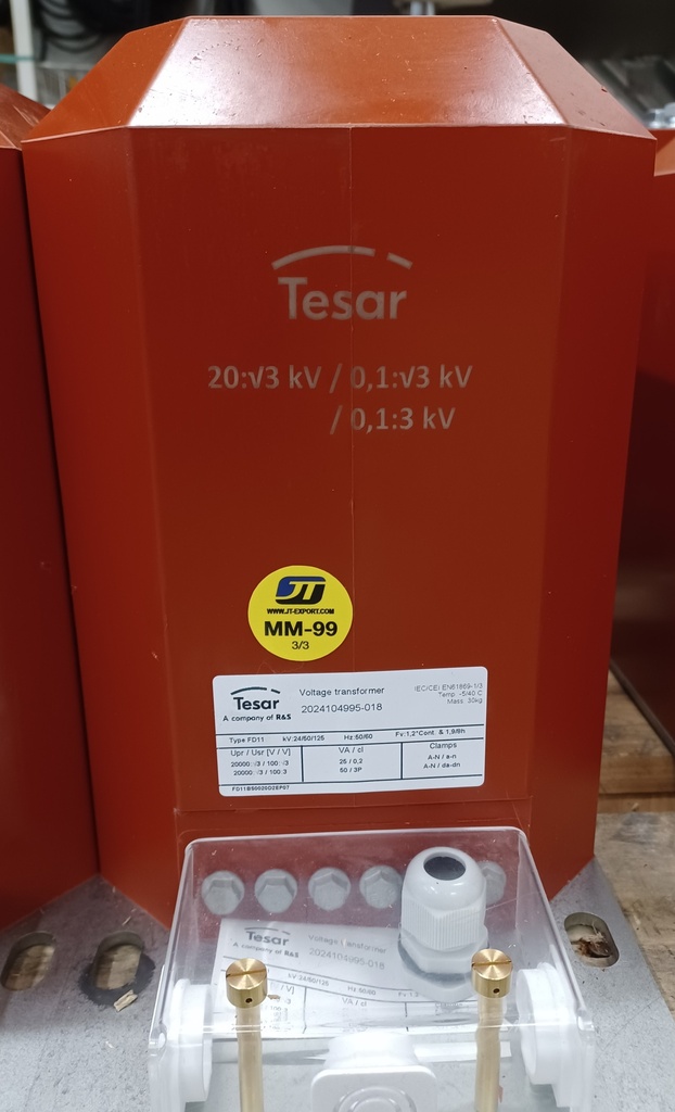 Jännitemuuntaja Tesar FD11 20000:V3/100:V3/100:3 25VA cl 0,2; 50VA