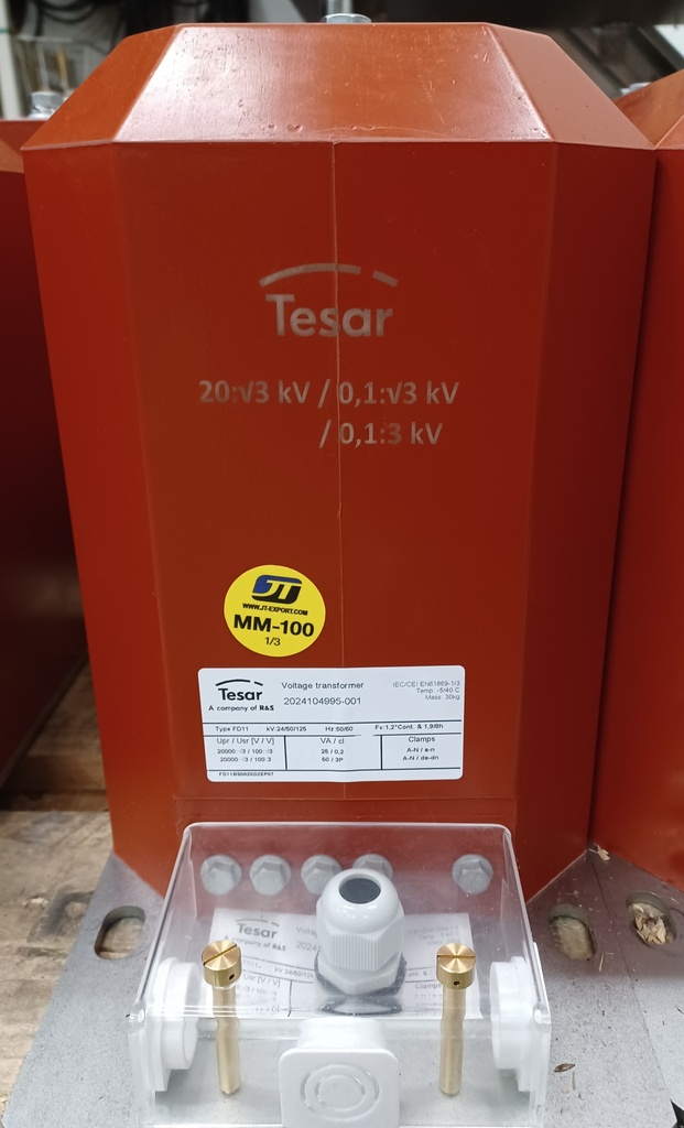 Jännitemuuntaja Tesar FD11 20000:V3/100:V3/100:3 25VA cl 0,2; 50VA