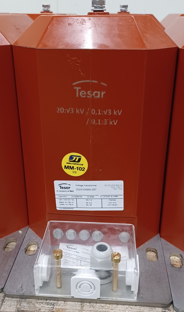 Jännitemuuntaja Tesar FD11 20000:V3/100:V3/100:3 25VA cl 0,2; 50VA