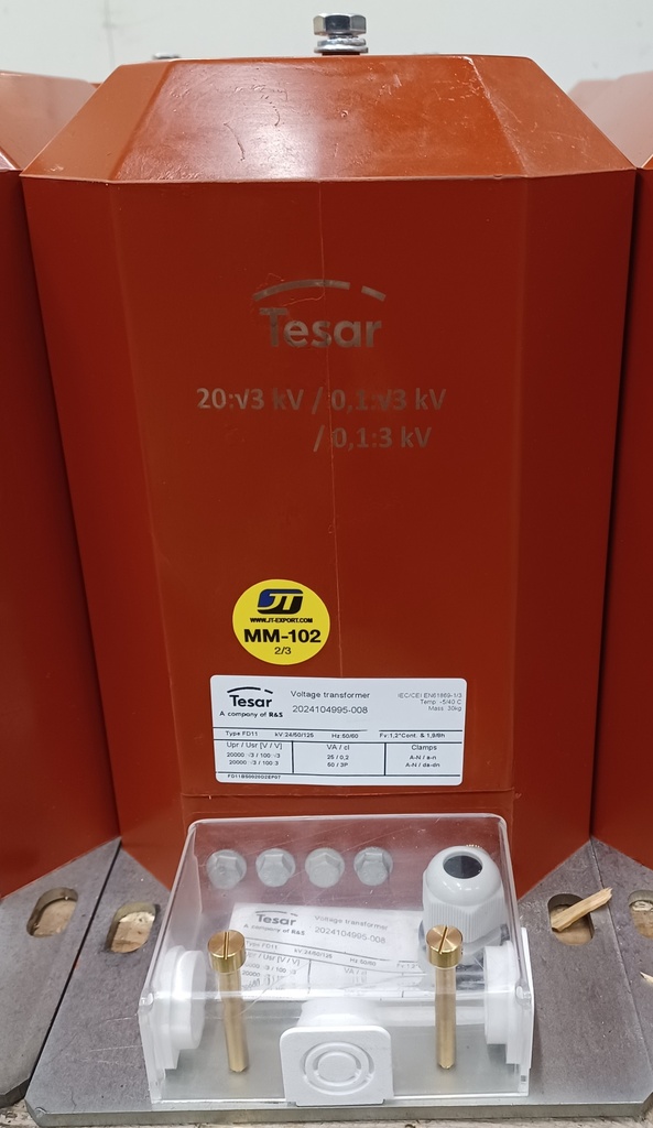 Jännitemuuntaja Tesar FD11 20000:V3/100:V3/100:3 25VA cl 0,2; 50VA