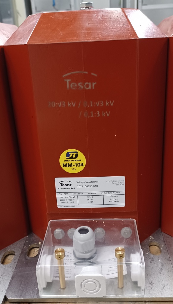 Jännitemuuntaja Tesar FD11 20000:V3/100:V3/100:3 25VA cl 0,2; 50VA