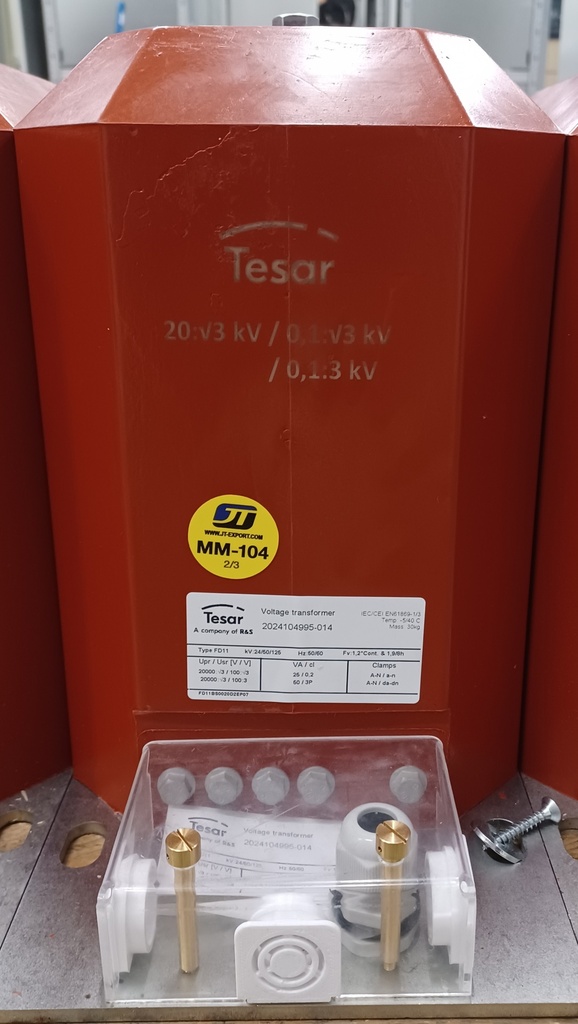 Jännitemuuntaja Tesar FD11 20000:V3/100:V3/100:3 25VA cl 0,2; 50VA