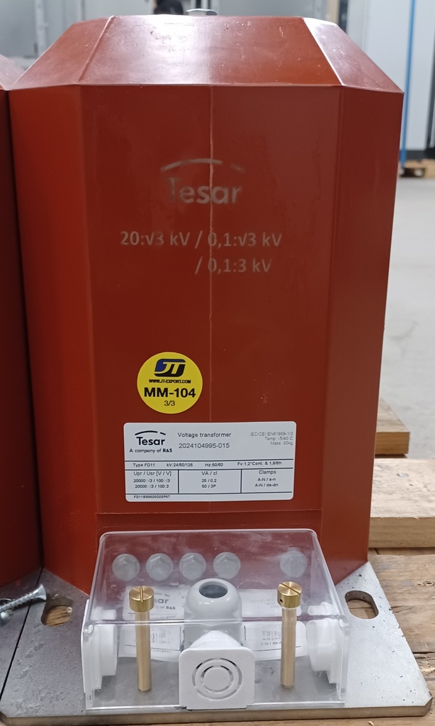 Jännitemuuntaja Tesar FD11 20000:V3/100:V3/100:3 25VA cl 0,2; 50VA