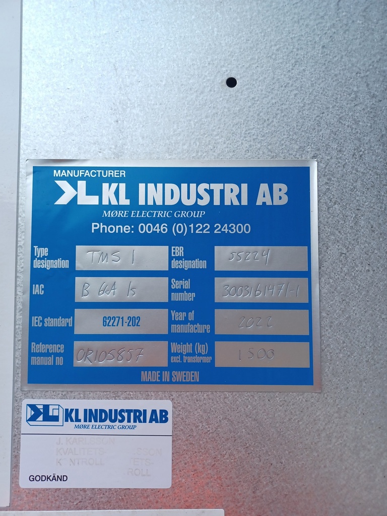 Transformer station KL Industri PM36