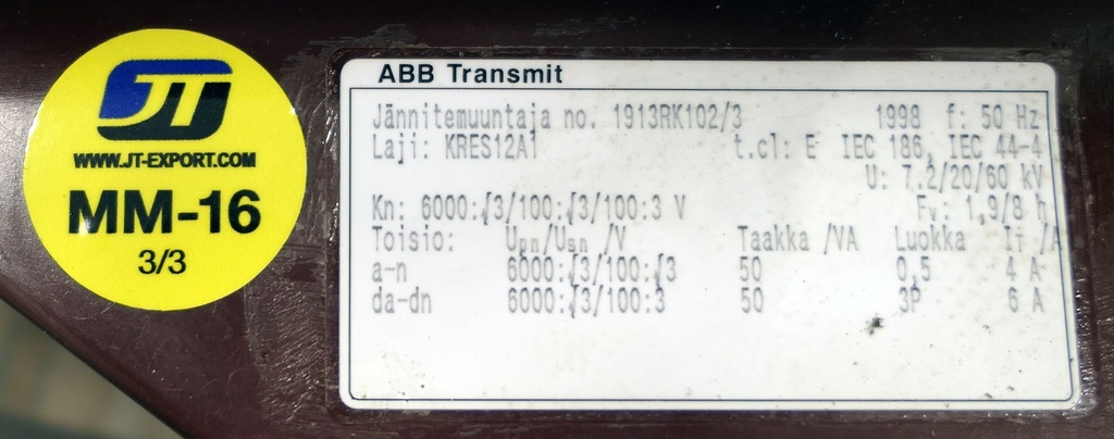 MM-16 Jännitemuuntaja ABB KRES12A1