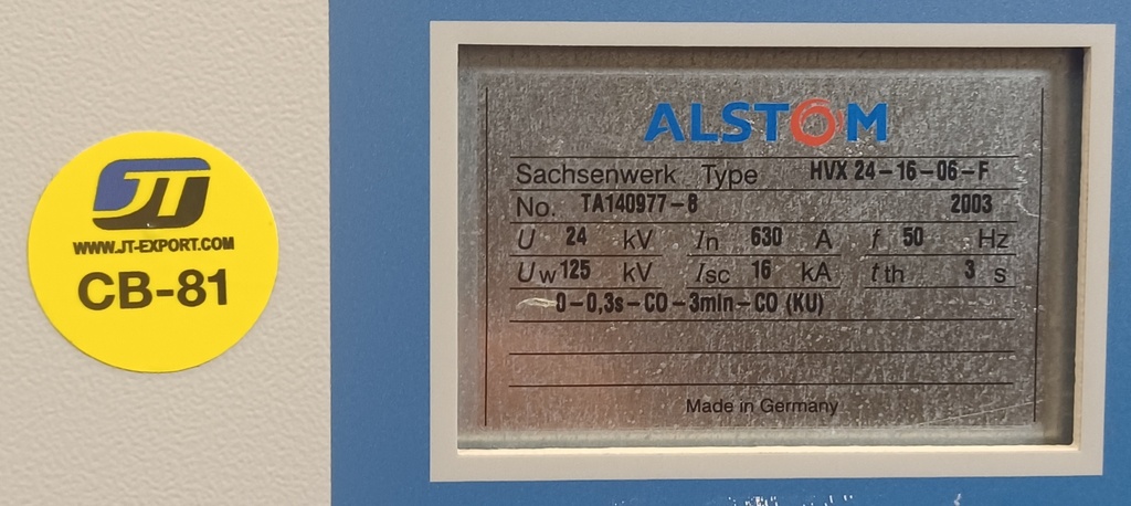 630A 24 kV Alstom keskijännitekatkaisija