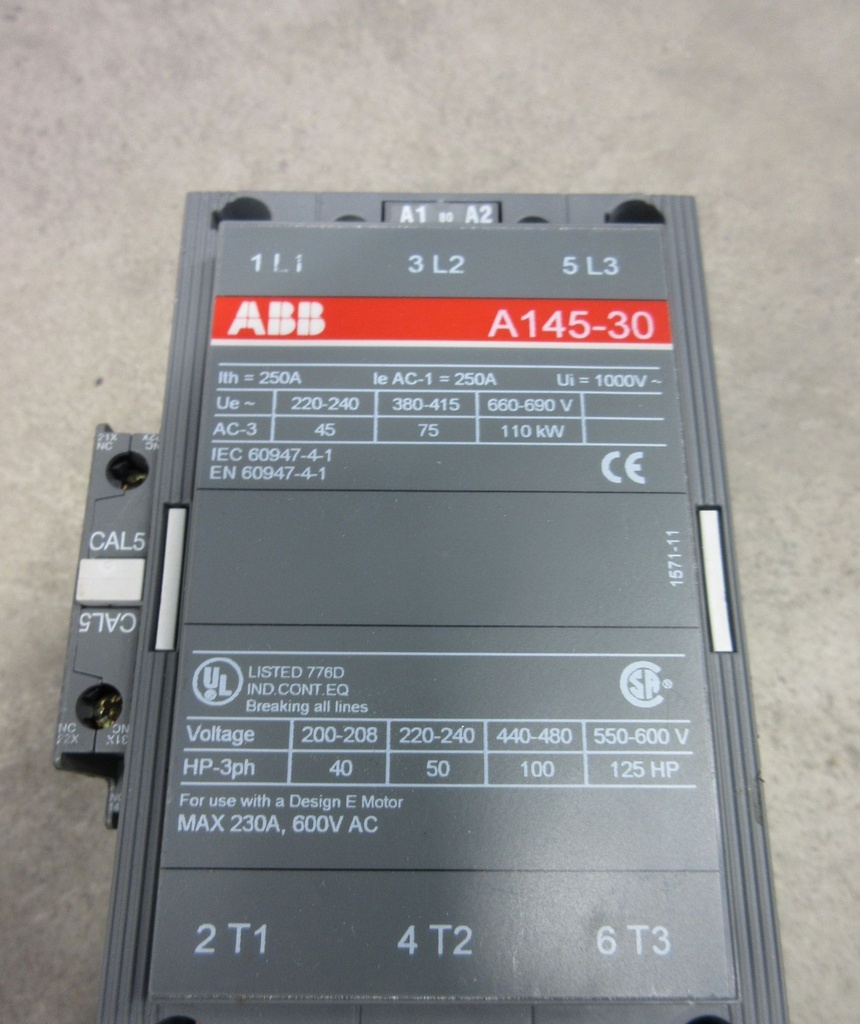ABB A145-30 70kW 145A(AC-3) kontaktori