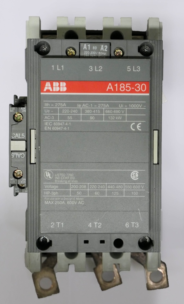 ABB A185-30 90kW 185A(AC-3) kontaktori