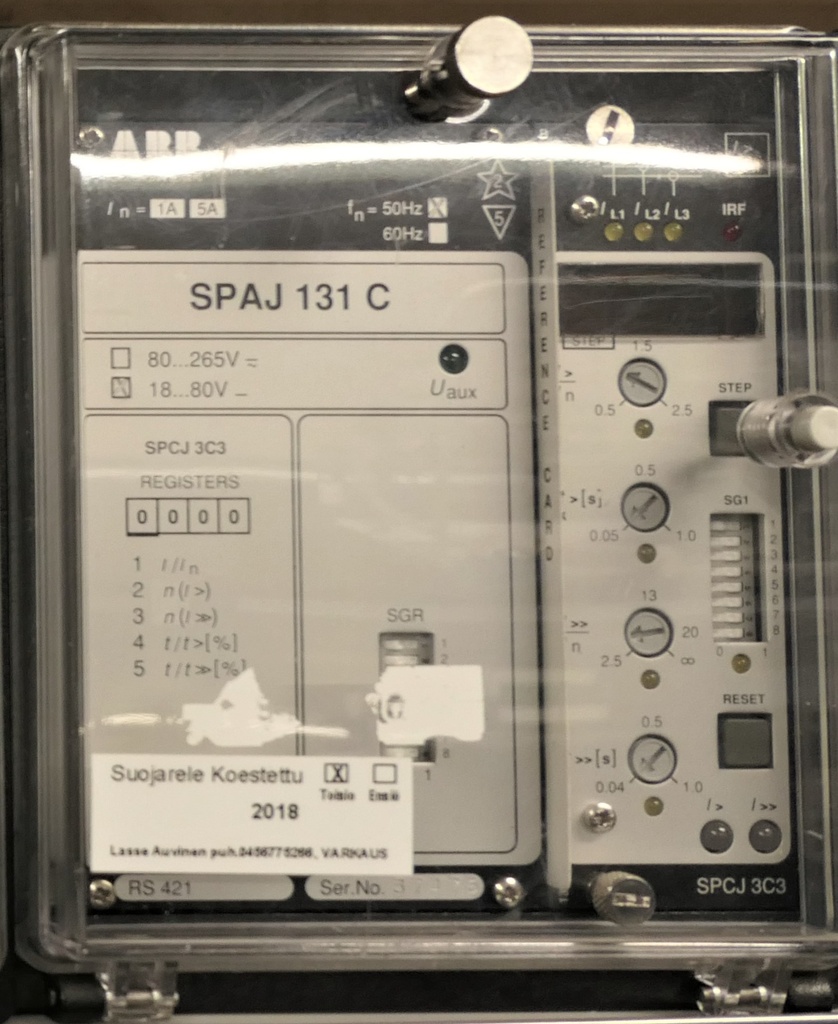 Overcurrent relay ABB SPAJ 131 C 80-265V