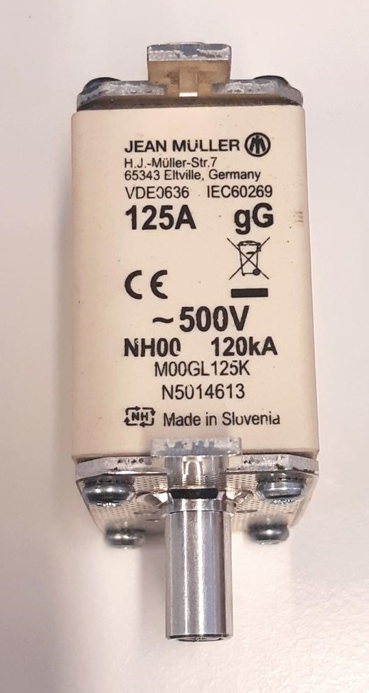 Alarm handle fuse Jean Muller 500V 125A Gr00