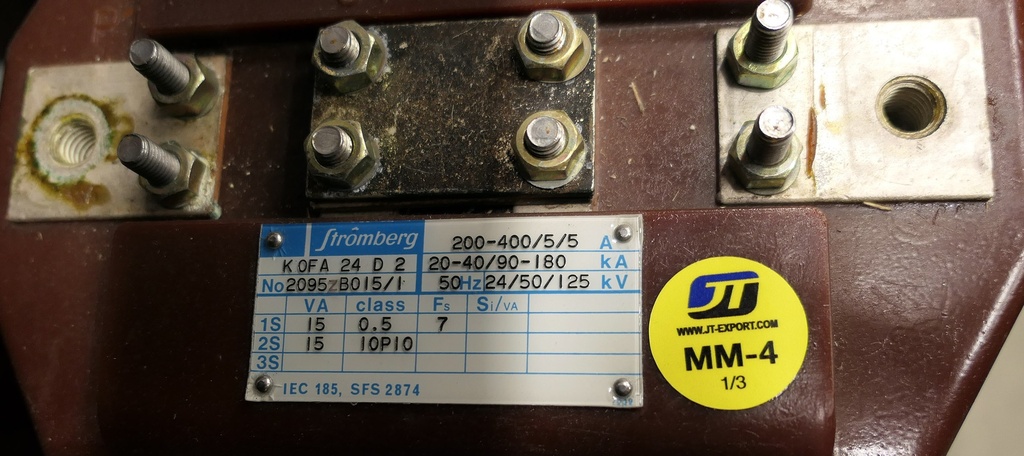 Current transformer Strömberg KOFA24D2 200-400/5/5A 10P10