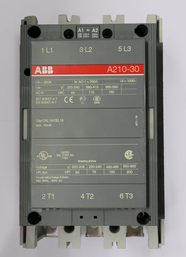 [A210-30] ABB A210-30 kontaktori 110kW 210A (AC-3)