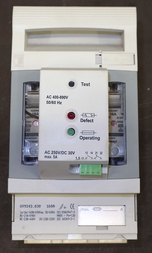 [SV 9343.030] RiLine NH varoke-erotin 160A koko 00 - 3 elektronisella varokkeen valvonnalla