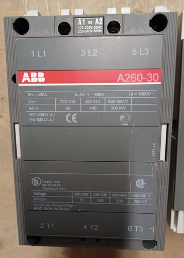 [A260-30] ABB A260-30 kontaktori