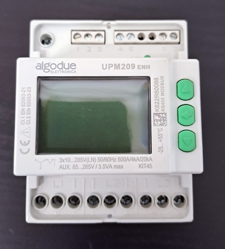 [Algodue-UPM209-3xMFC150] Algodue UPM209 verkkoanalysaattori + 3kpl MFC150 virtamuuntajia