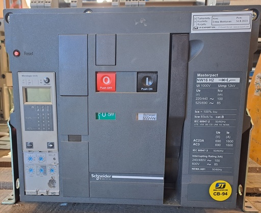[CB94] 1600A circuit breaker Merlin Gerin Masterpact NW16 H2