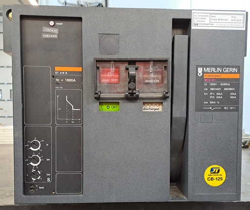 [CB125] 1600A circuit breaker Merlin Gerin Masterpact M16 H1