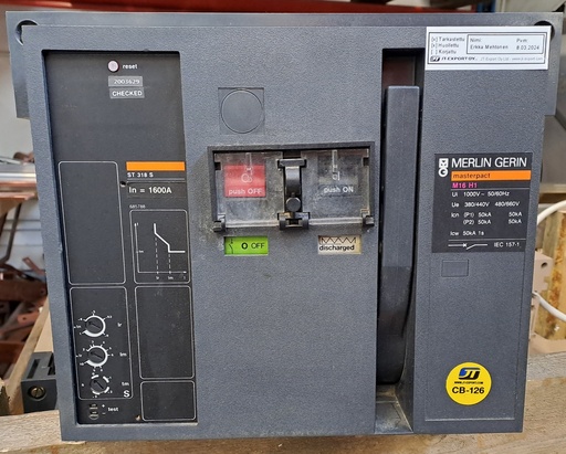 [CB126] 1600A circuit breaker Merlin Gerin Masterpact M16 H1