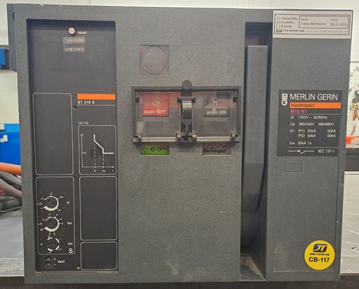 [CB117] 1600A circuit breaker Merlin Gerin Masterpact M16 H1