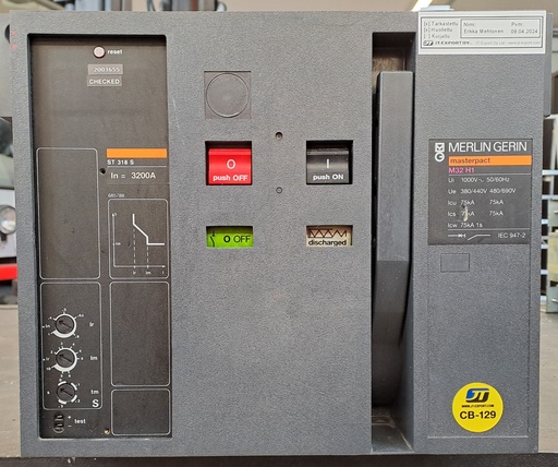 [CB129] 3200A Circuit breaker Merlin Gerin Masterpact M32 H1