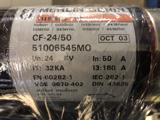 [KJS15] 24 kV-50A MG keskijännitesulake