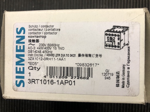 [3RT1016-1AP01] Siemens 3RT1016-1AP01 contactor 230VAC
