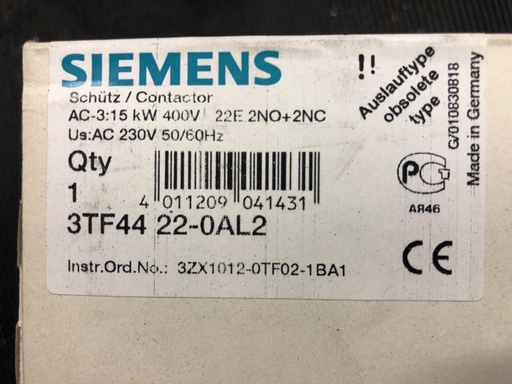 [3TF4422-0AL2] Siemens 3TF4422-0AL2 contactor 230VAC