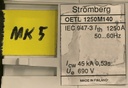 Strömberg OETL 1250 M140 50kA