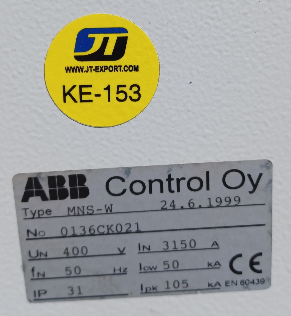 3150A 400V Icw 50kA keskus ABB MNS-W