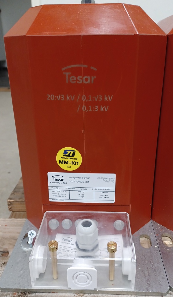 Jännitemuuntaja Tesar FD11 20000:V3/100:V3/100:3 25VA cl 0,2; 50VA