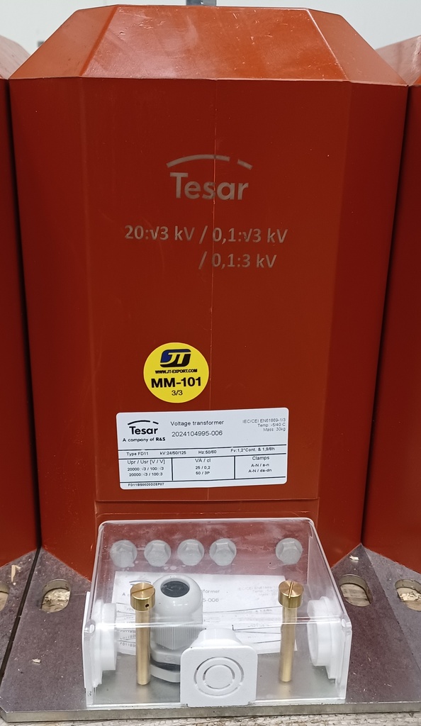 Jännitemuuntaja Tesar FD11 20000:V3/100:V3/100:3 25VA cl 0,2; 50VA
