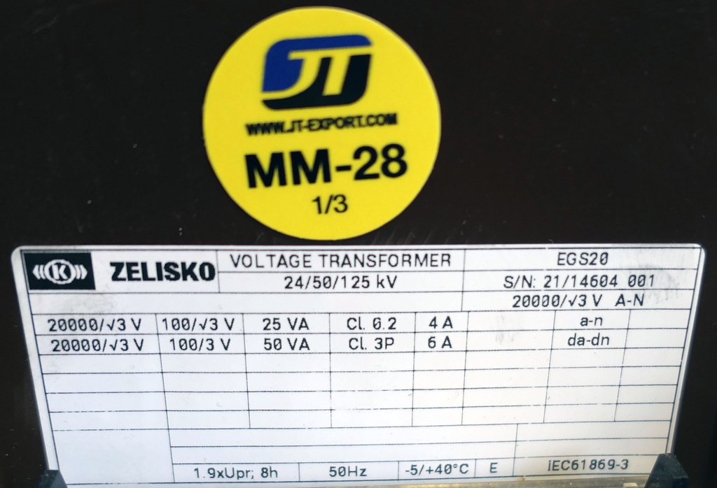MM-28 Jännitemuuntaja Zelisko EGS20