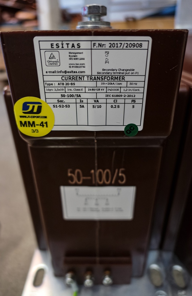 Virtamuuntaja Estas ATB 20-BS 50-100/5A 3/3
