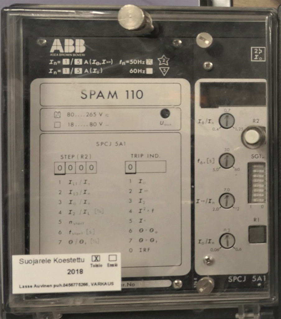 Motor protection relay ABB SPAM 110