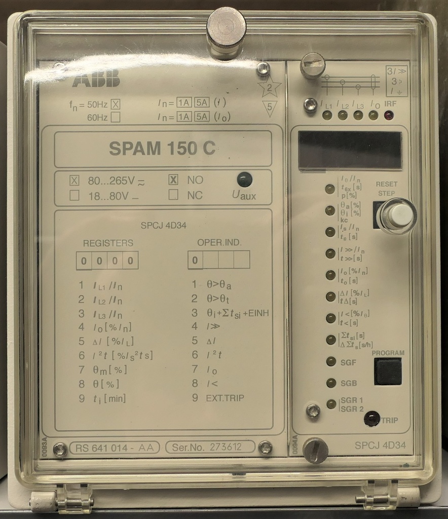 Motor protection relay ABB SPAM 150 C