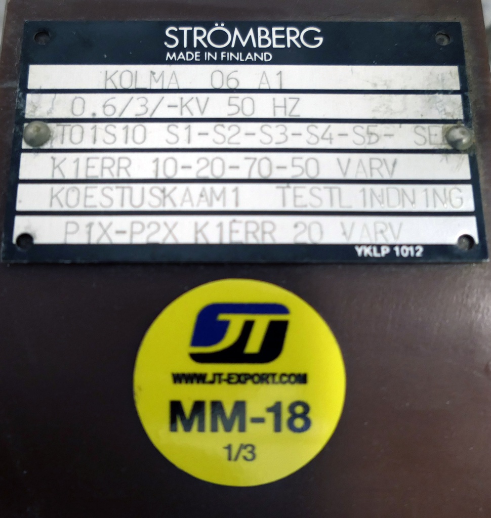 MM-18 Kaapelivirtamuuntaja Strömberg KOLMA06-A1 kierr 10-20-70-50