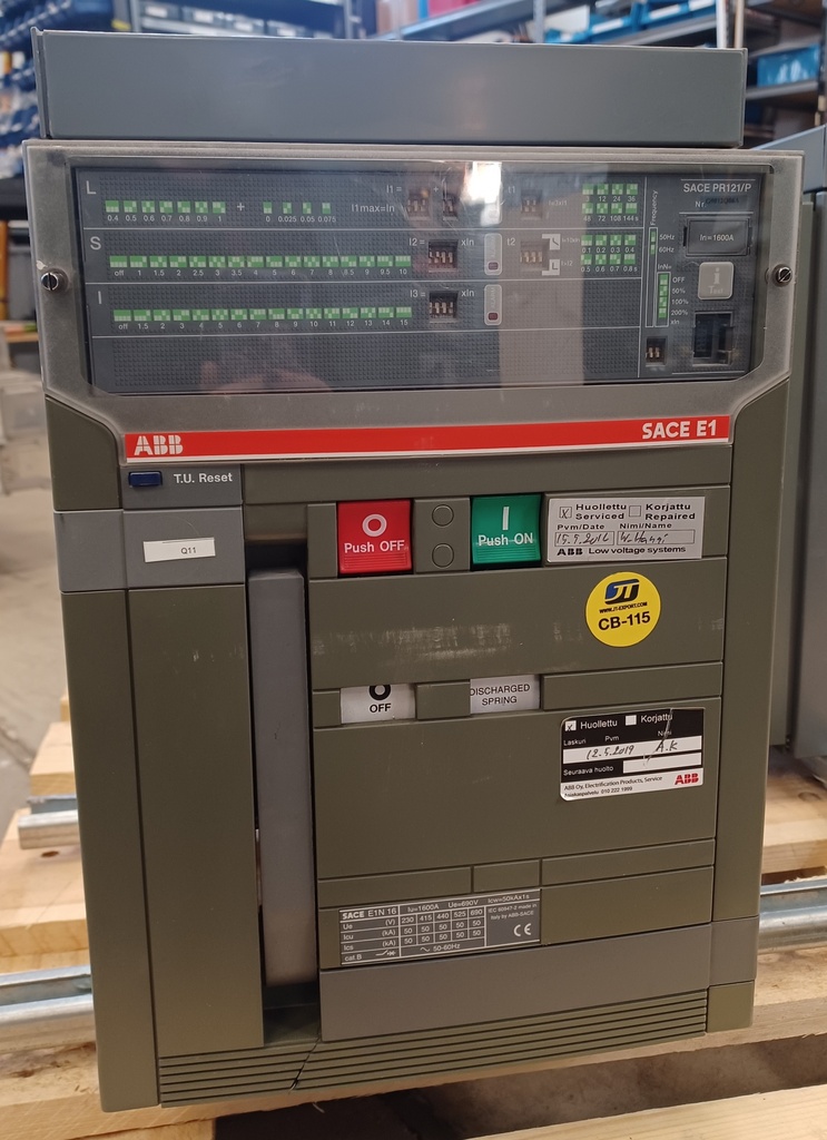 1600A circuit breaker ABB SACE E1N 16