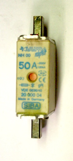 [UltraRapid2000004] Erikoisnopea kahvasulake SIBA 690V  50A DIN00 Ultra Rapid   2000004 (käytetty)