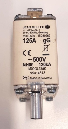 [M00GL125K] Alarm handle fuse Jean Muller 500V 125A Gr00