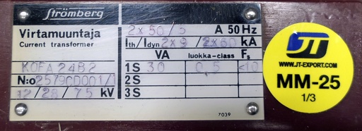 [MM-25] Current transformer Strömberg KOFA24B2 50-100/5A, 0.5